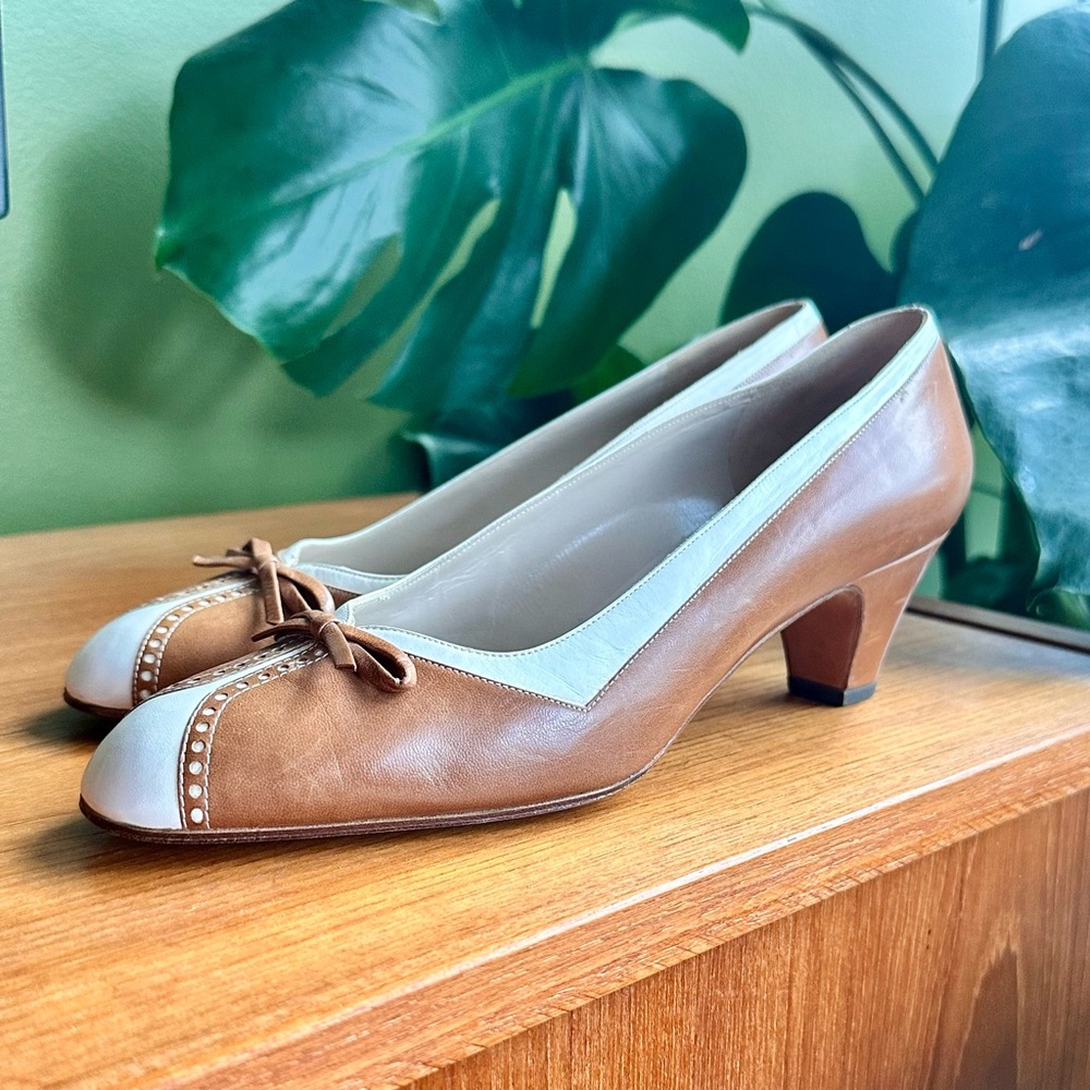 Vintage Cremieux Designer Kitten Heels - Unworn Made in Italy, Leather, size 36 - Picture 1 of 5